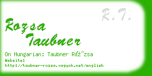 rozsa taubner business card
